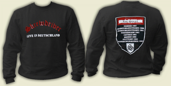 SKREWDRIVER "LIVE IN DEUTSCHLAND" KAPUZENSWEATSHIRT