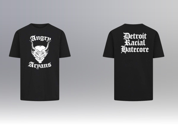 Angry Aryans- Datroit Racial Hatecore T-Shirt Schwarz