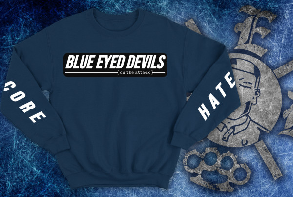 BLUE EYED DEVILS PULLOVER "ON THE ATTACK" NAVY