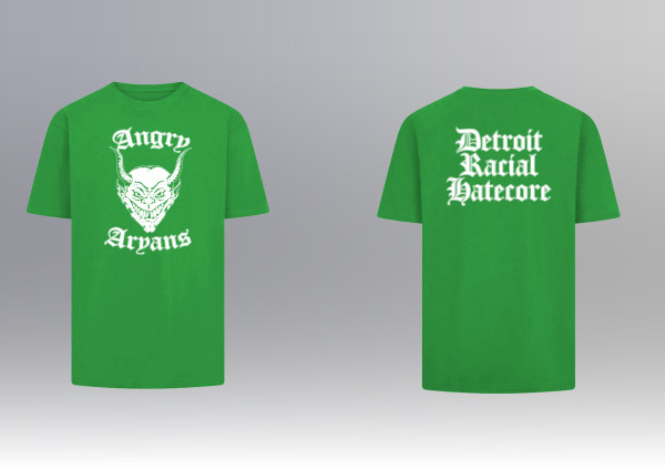 Angry Aryans- Detroit Racial Hatecore T-Shirt grün