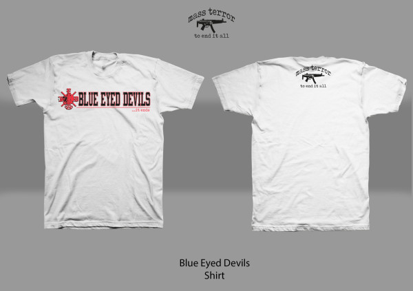 Blue Eyed Devils- It Ends T-Shirt Weiss