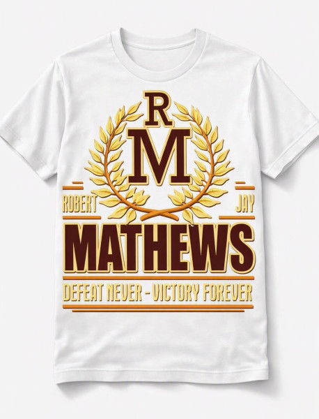 Robert Jay Mathews- Defeat never T-Shirt weiss