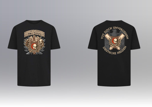 Deutsche Soldaten- Heldentaten T-Shirt schwarz
