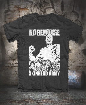 NO REMORSE- SKINHEAD ARMY SHIRT SCHWARZ